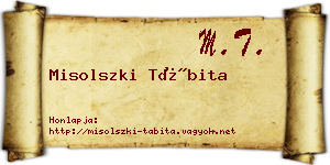 Misolszki Tábita névjegykártya